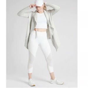 Athleta A-Line Hooded Vista Wrap Grey Jacket